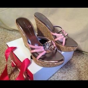 Paris Hilton Cork wedges